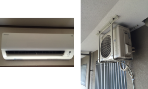 つくば市で室外機公団吊り工事